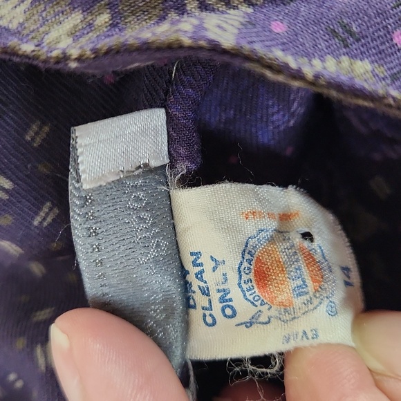 Vintage Evan-Picone Floral Long Sleeve Blouse/Shirt. Size 14 - Picture 7 of 10